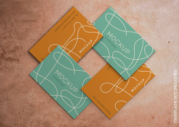 Free Abstract Business Card Mockup Psd