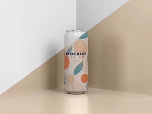 Free Abstract Can Packaging Mock-Up Psd