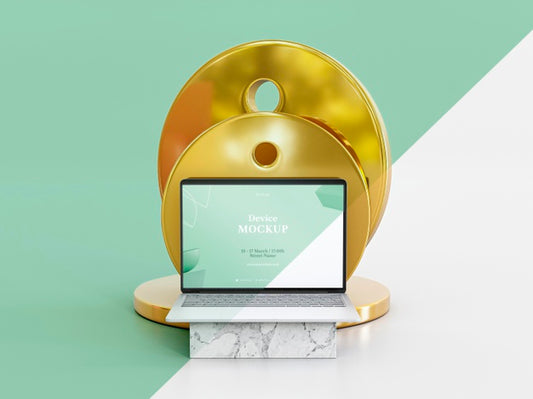 Free Abstract Stone And Laptop Psd