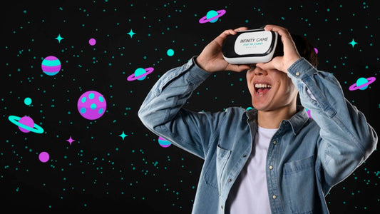 Free Adult Man With Vr Glasses Psd