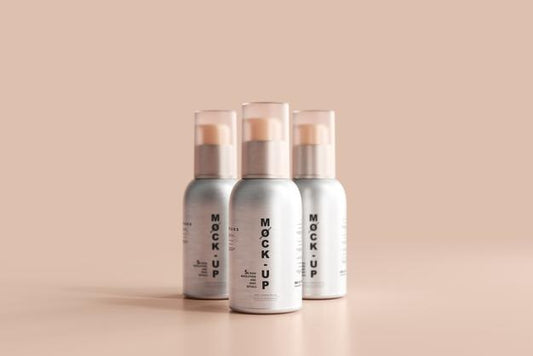 Free Aluminum Body Cosmetic Spray Bottle Mockup Psd