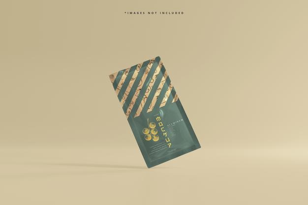Free Aluminum Foil Sachet Mockup Psd