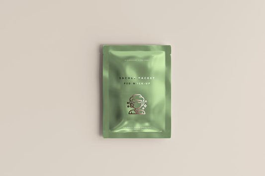 Free Aluminum Foil Sachet Packet Mockup Psd