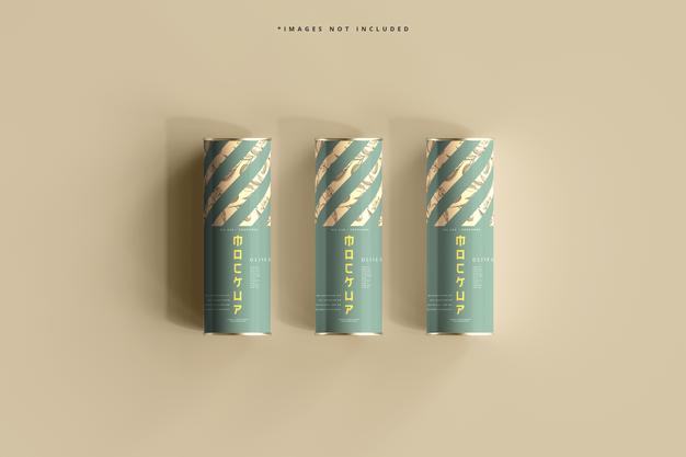 Free Aluminum Oil Can Mockup Psd