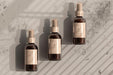 Free Amber Glass Cosmetic Spray Bottle Mockup Psd