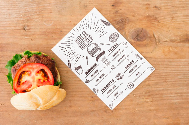 Free American Food Concept Mock-Up Psd