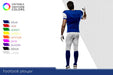 Free American Football Player With Several Colorful Uniforms Psd