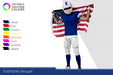 Free American Football Player With Several Colorful Uniforms Psd