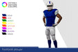 Free American Football Player With Several Colorful Uniforms Psd