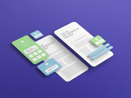 Free App Interface With Pop Up Screen Mockup Psd