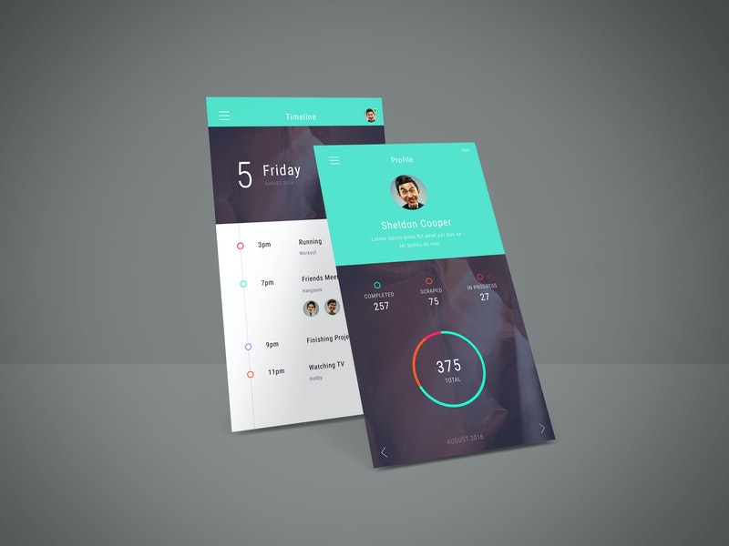Free App Screen Showcase Mockup Vol.4