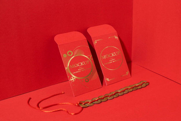 Free Arrangement Of Chinese New Year Elements Mock-Up Psd