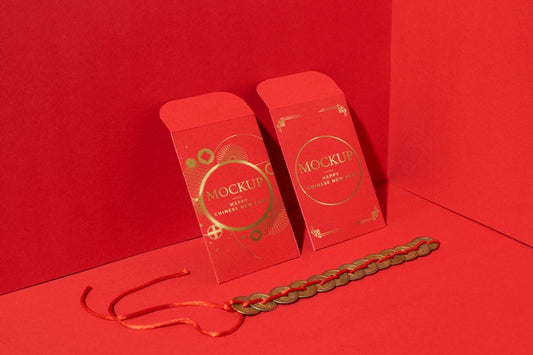 Free Arrangement Of Chinese New Year Elements Mock-Up Psd