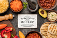 Free Arrangement Of Food Mock-Up Top View Psd