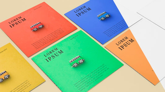 Free Arrangement Of Vinyl Records Mock-Up Psd