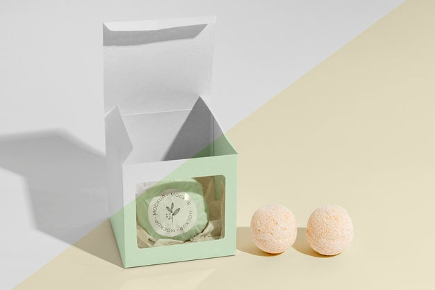 Free Arrangement With Bath Bombs And Box Psd