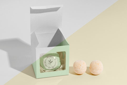 Free Arrangement With Bath Bombs And Box Psd