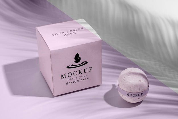 Free Arrangement With Pink Bath Bomb High Angle Psd