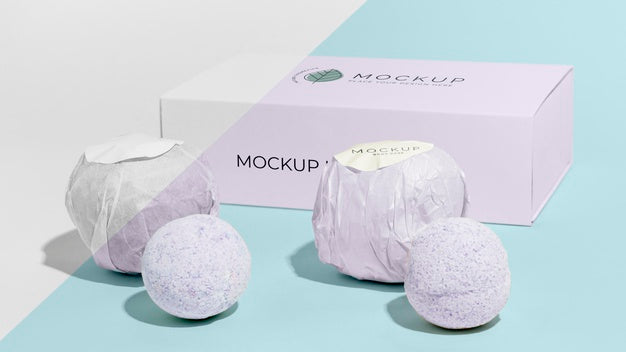 Free Arrangement With Pink Bath Bombs Psd