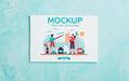 Free Artist Concept Assortment With Card Mock-Up Psd