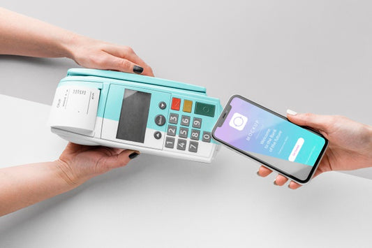 Free Assortment With Smartphone Payment App Mock-Up Psd