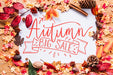 Free Autumn Mockup With Leaves Borders Psd