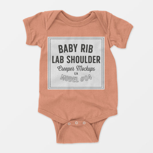 Free Baby Rib Lap Shoulder Creeper Mockup 04 Psd