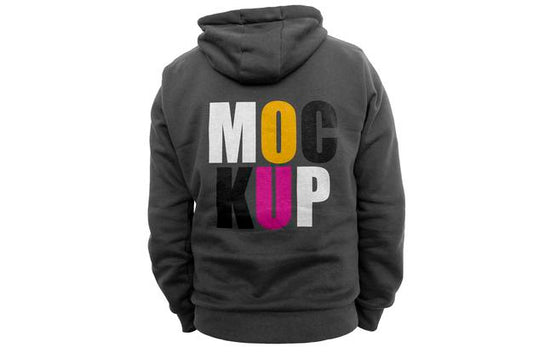 Free Back Side Black Hoodie Mockup Psd