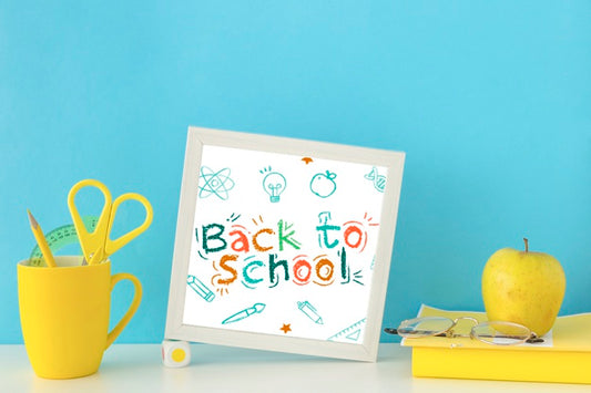 Free Back To School Advertising Mockup Design Psd