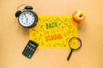 Free Back To School Mockup With Yellow Paper And Elements Psd