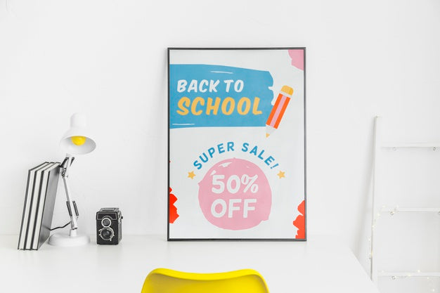 Free Back To School Super Sale Banner Design Psd