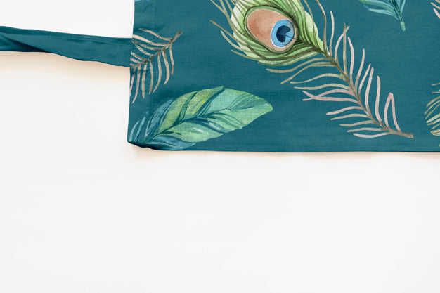 Free Bag Mockup With Tropical Flowers Concept Psd