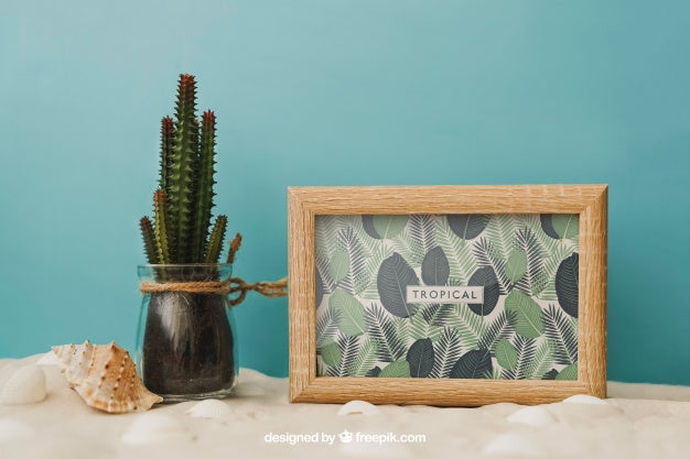Free Beach Concept With Frame Psd