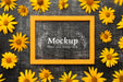Free Beautiful Floral Concept Mock-Up Psd