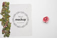 Free Beautiful Floral Concept Mock-Up Psd
