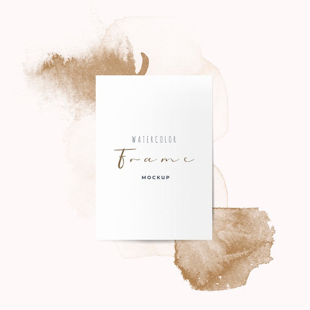 Free Beautiful Frame With Watercolor Brushes Psd