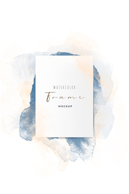 Free Beautiful Frame With Watercolor Brushes Psd