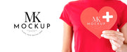 Free Beautiful Heart Concept Mock-Up Psd
