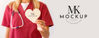 Free Beautiful Heart Concept Mock-Up Psd