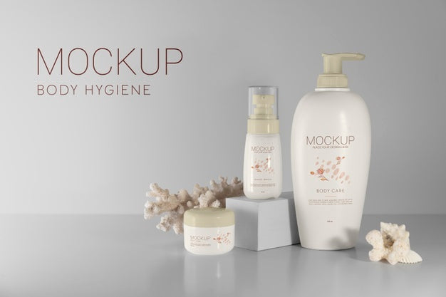 Free Beautiful Hygiene Product Packaging Mockup Psd