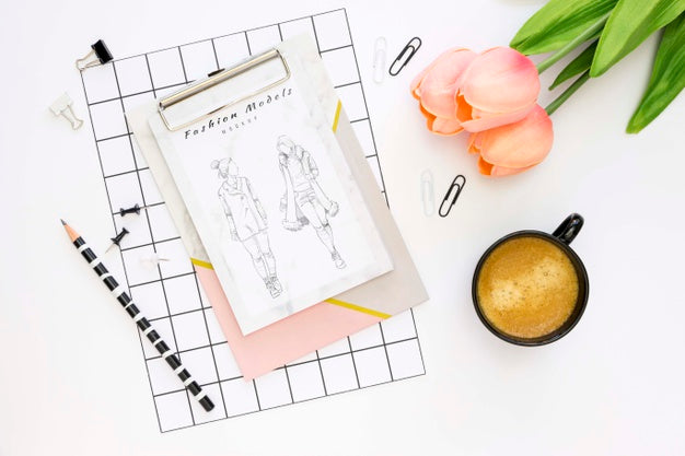 Free Beautiful Stationery Minimal Concept Psd