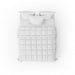 Free Bed Mockup With White Duvet And Pillows Psd