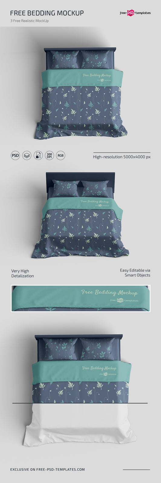 Free Bedding Mockup Set