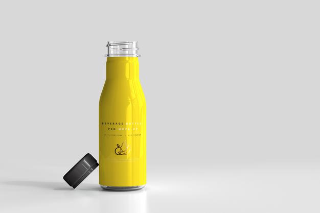 Free Beverage Bottle Mockup Psd