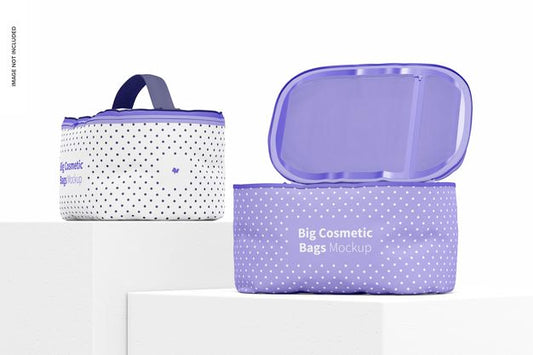 Free Big Cosmetic Bags Mockup Psd
