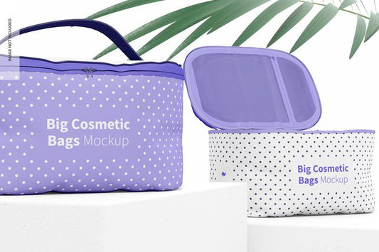 Free Big Cosmetic Bags Mockup Psd