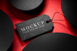 Free Black Friday Mock-Up On Red Background Psd