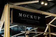 Free Black Hanged Signage Psd