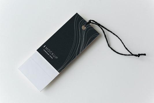 Free Black Price Tag Design Mockup