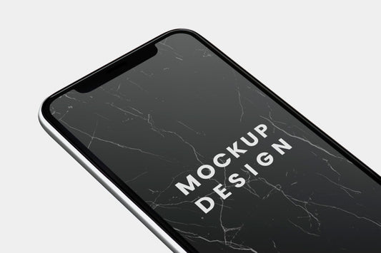 Free Black Screen Smartphone Mockup Design Psd